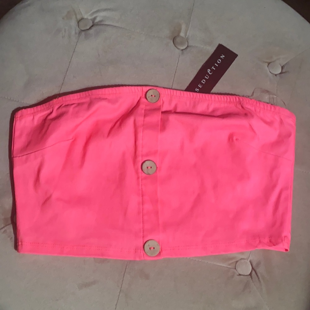 COPY - Seduction Sarah la pink tube top NWT size Large